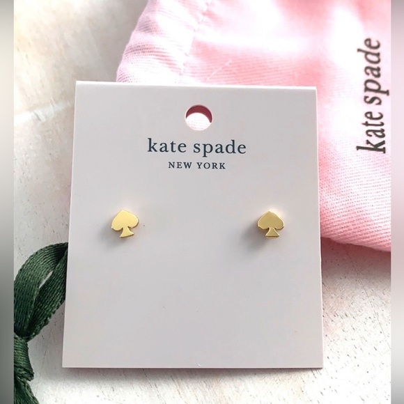 kate spade signature spade gold mini stud earrings